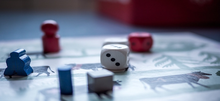 Board game pieces.
