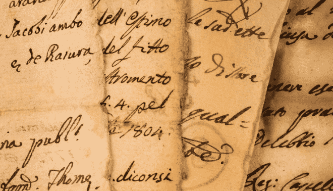 Old handwritten documents.