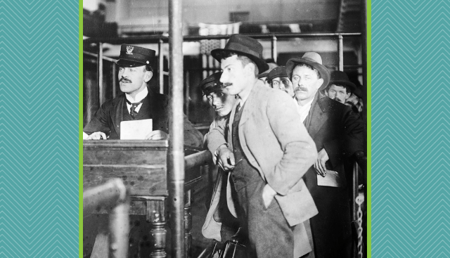 Immigrants at Ellis Island, 1907.