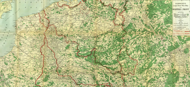 View the Western Front with this WWI map.