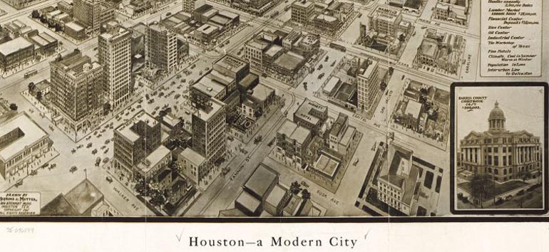 Historical Research Maps: Houston Birdseye