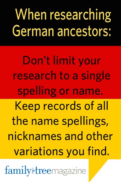 German Ancestry Research Tip