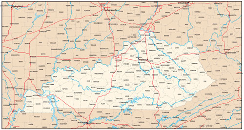 STATE state map with county outlines