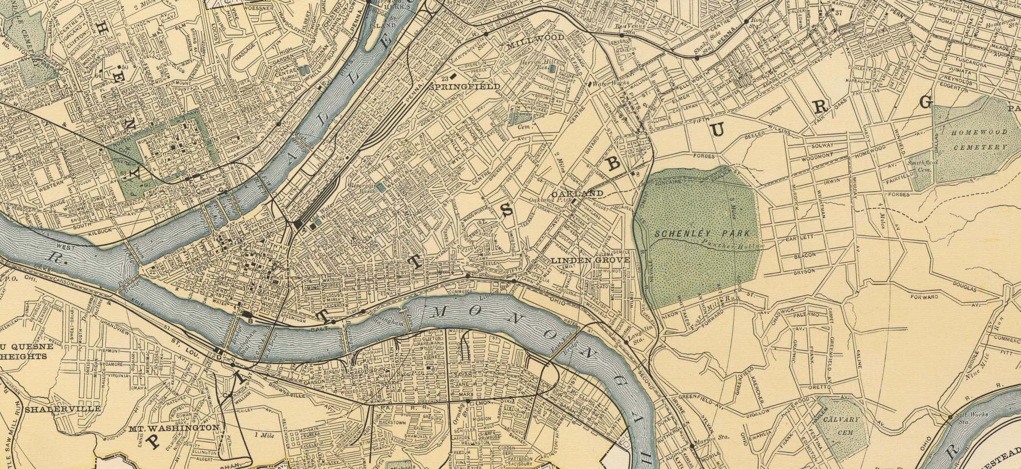 historical map of pittsburgh, old pittsburgh, pittsburgh genealogy