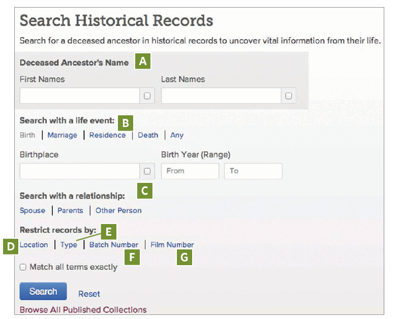 Use Appropriate Forms • FamilySearch