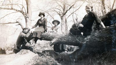 Three Women  Man on Fallen Treeedit.jpg