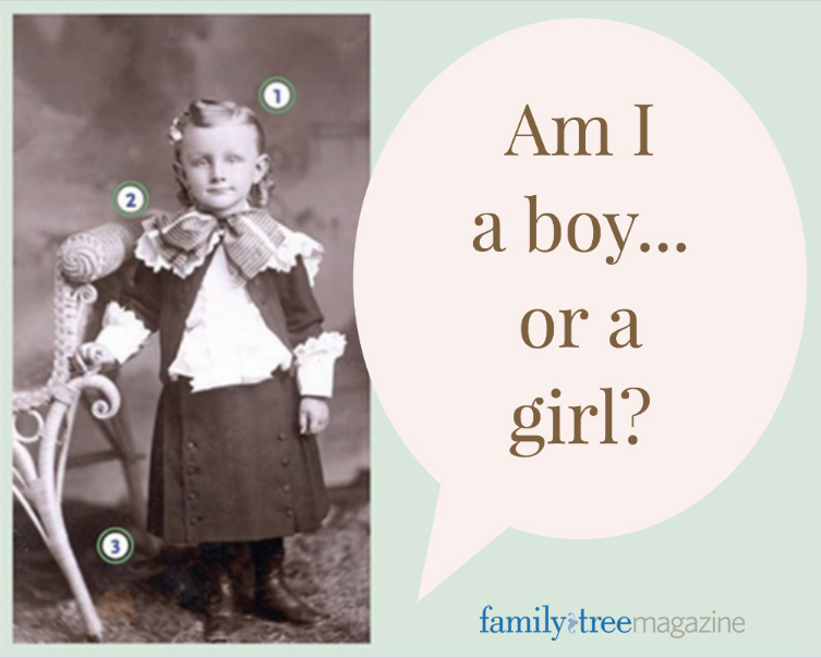 Am I a boy or a girl? Learn how to properly guess your ancestor's gender in an old family photo