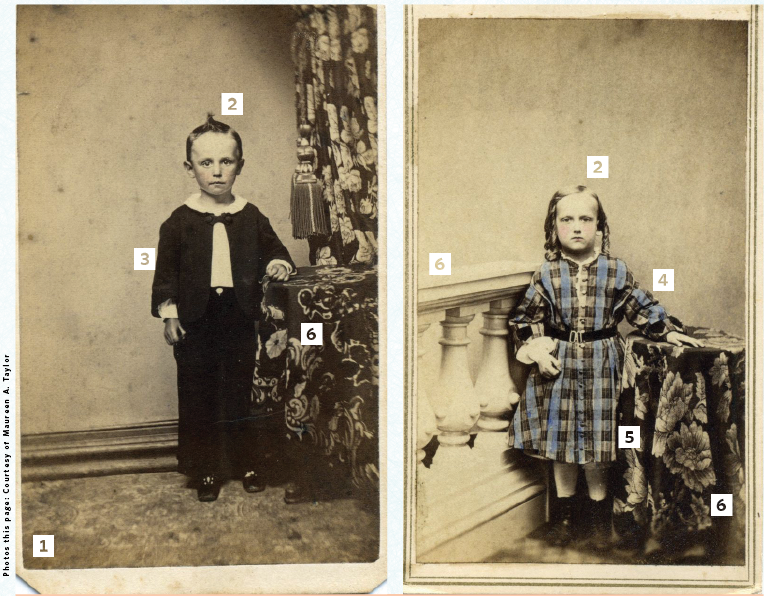 Civil War-era portraits of two young boys.