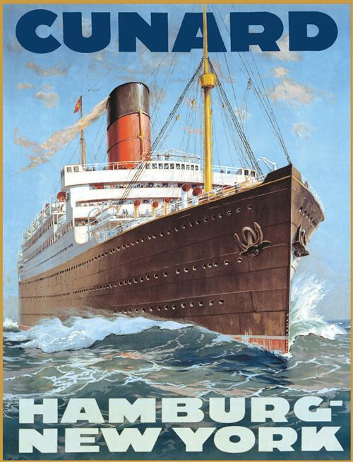 Cunard Line shipping poster