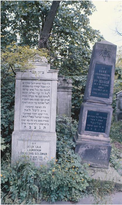 Headstones in a Polish cemetery.