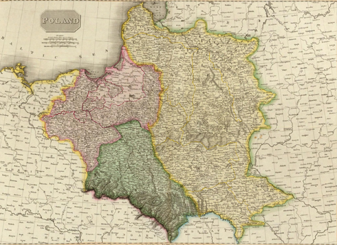 Gaze into Eastern Europe's turbulent history with this partitions of Poland map.