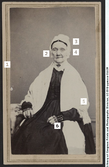 Civil War-era portrait of a senior woman.