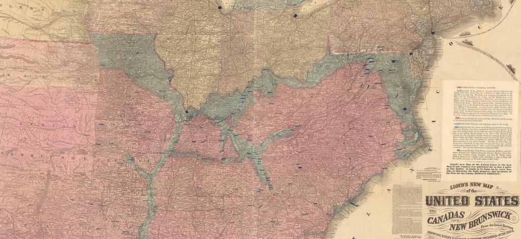 civil war maps, maps of the south, maps of the civil war, Image courtesy the David Rumsey Map Collection