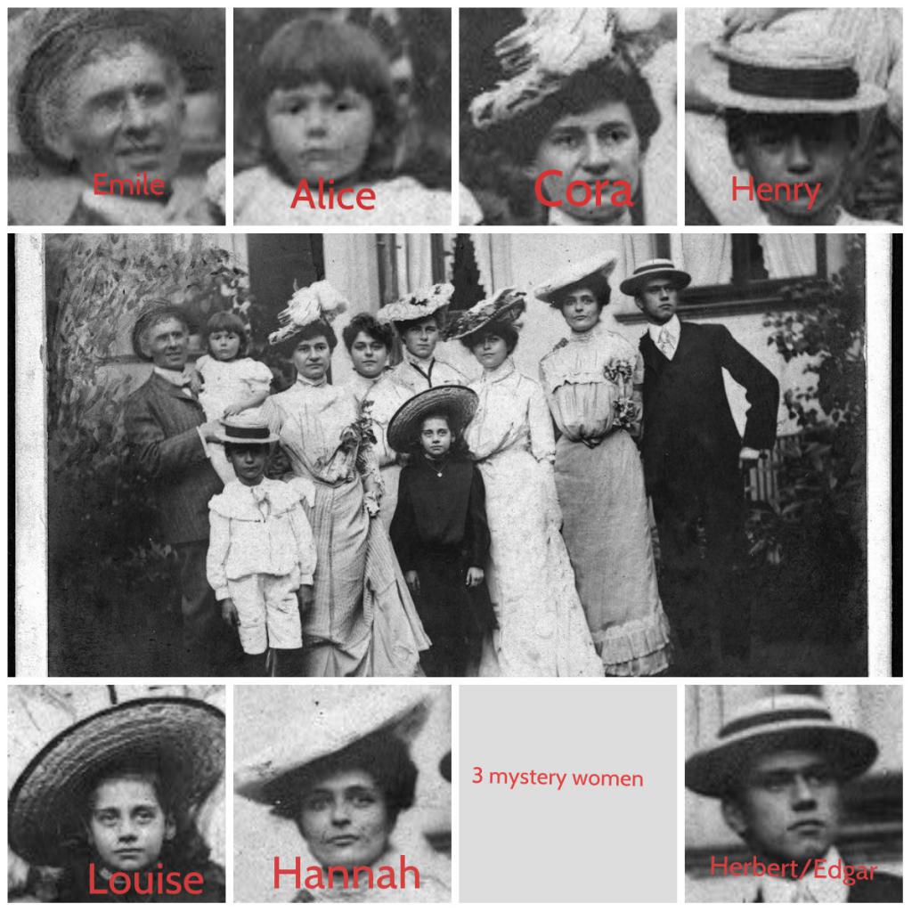 identifying faces in an old group photograph