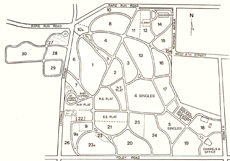 Cemetery plot map.