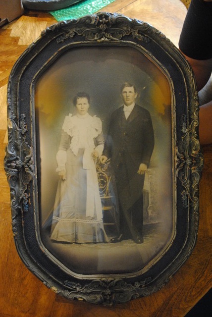 Identifying family ancestors photos heirloom married couple