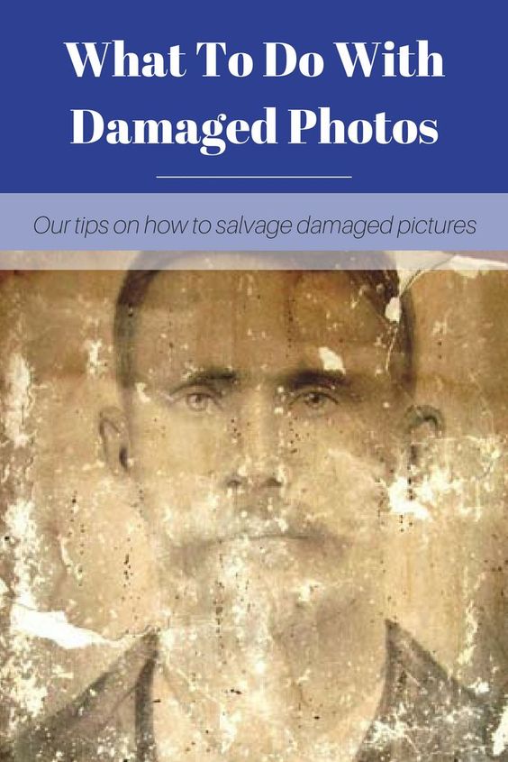 What To Do With Damaged Family Photos Pinterest image.