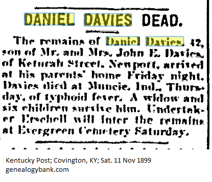 Daniel Davies Obituary, Kentucky Post