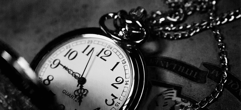 Antique pocket watch keeping time.