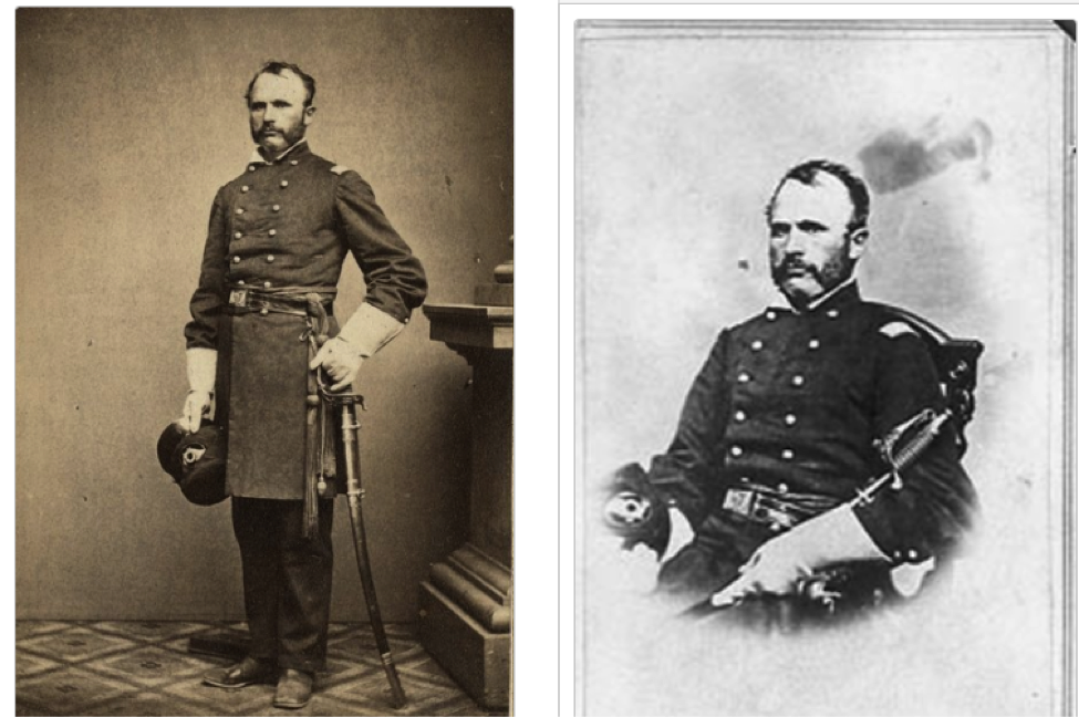 Portrait of a Civil War solider in uniform.