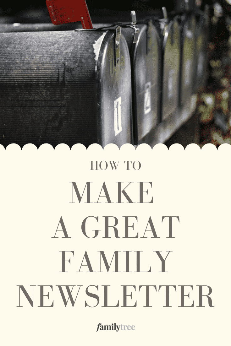 How to Make a Family Newsletter pin