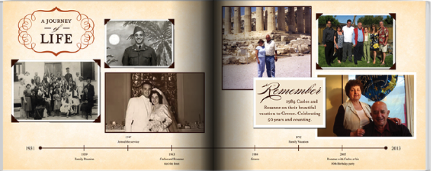 Screen shot from Shutterfly.com, one of the best photo book services for family history albums.