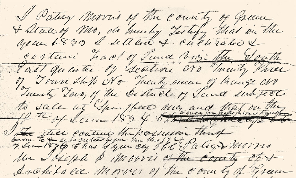 Handwritten probate document