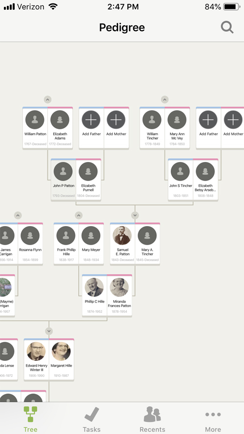 FamilySearch offers two genealogy apps: one for viewing your family tree, and another for interacting with memories.