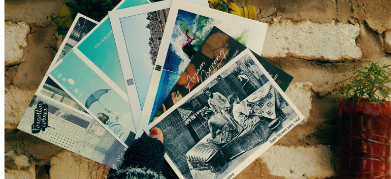 Create photo postcards to share your vacation with loved ones.