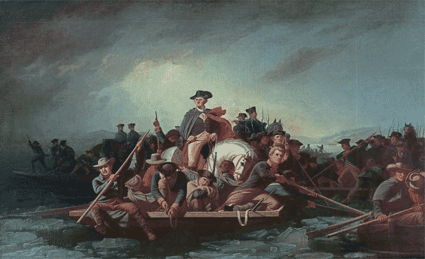 "Washington Crossing the Delaware" painting.