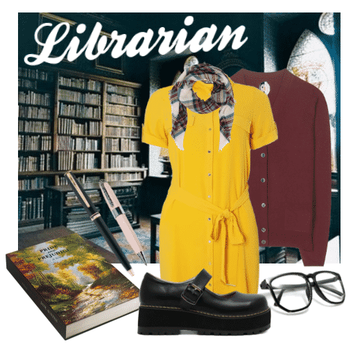 Librarian halloween costume.