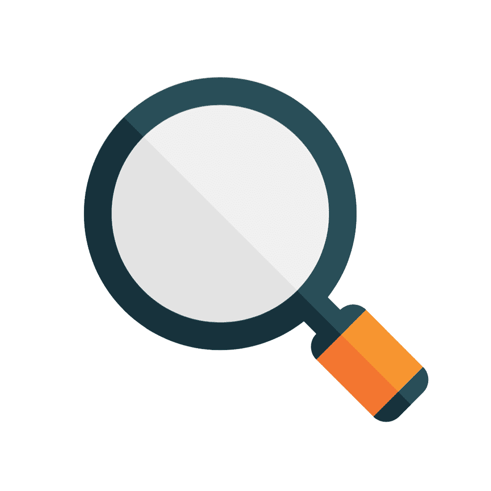 Magnifying glass icon.