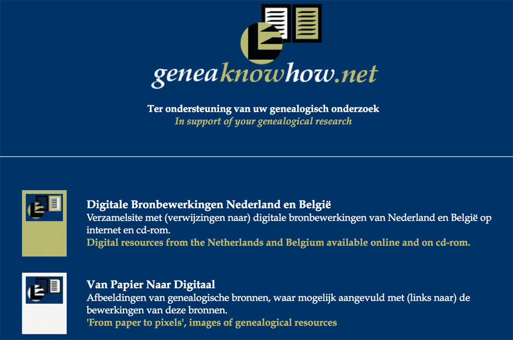 GeneaKnowHow home page