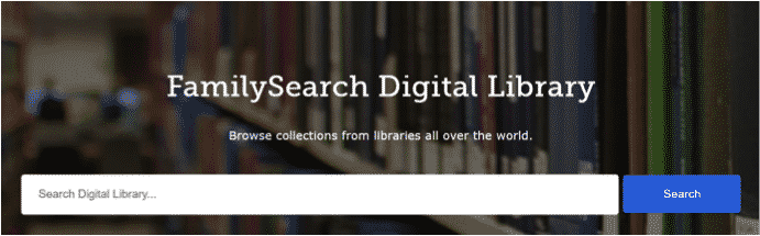 Search bar for the FamilySearch Digital Library