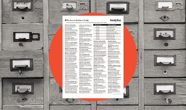 A free war service reference chart for genealogy research.