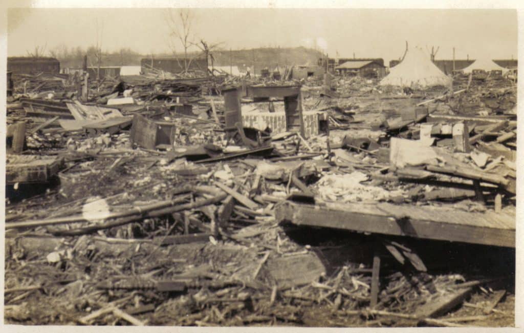 Rubble in Griffin, Indiana