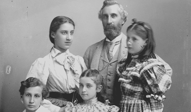 Portrait of the Riley family.