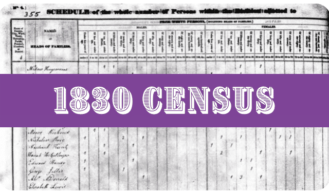 1830 Census and image of record