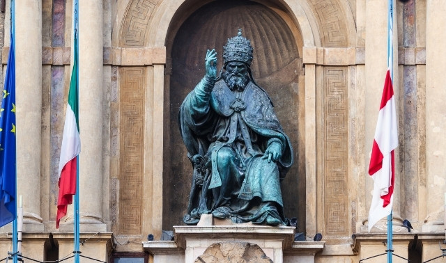 Statue of Pope Gregory XIII, creator of the Gregorian Calendar