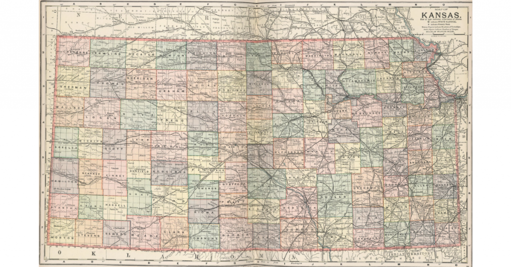 Historic map of Kansas