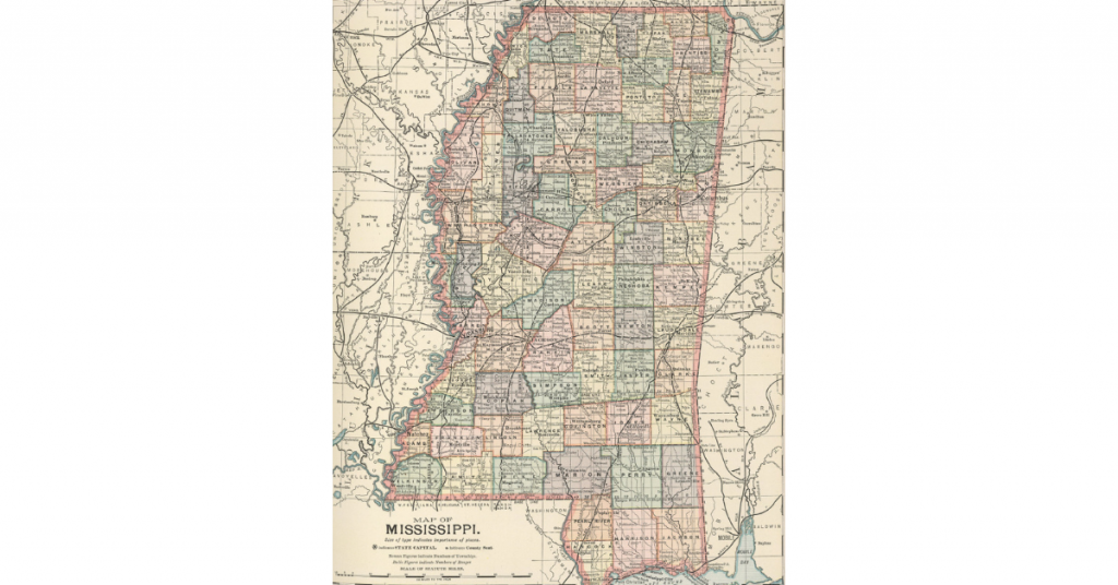 Mississippi historic map