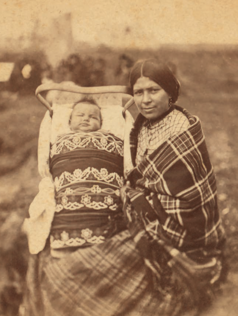 Chippewa woman and child
