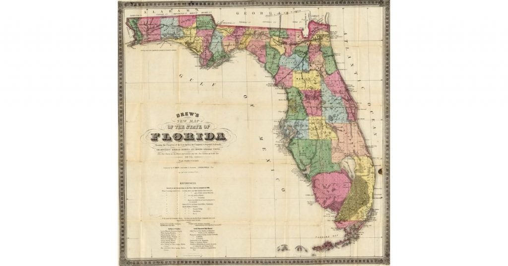 Historic map of Florida