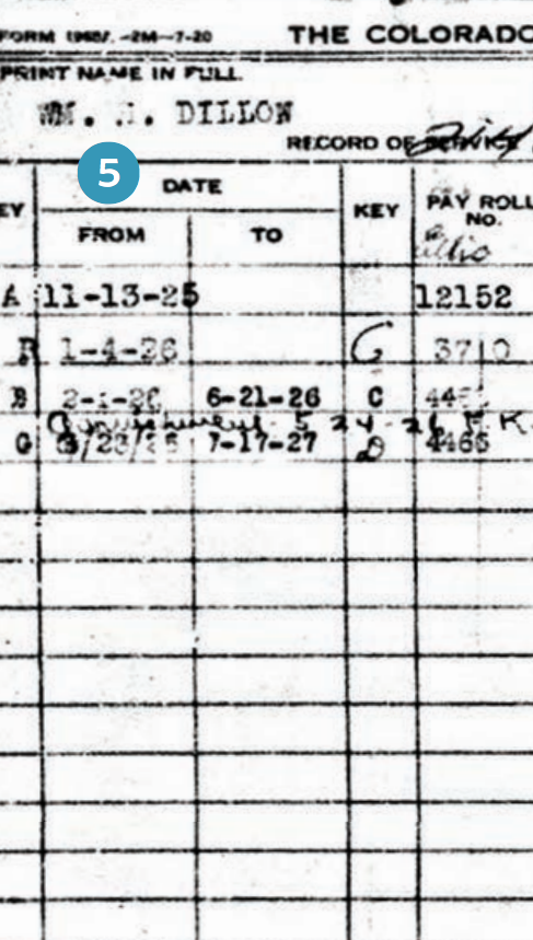 Closeup of an application and employment record.
